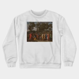 The Sacrament of Ordination (Christ Presenting the Keys to Saint Peter) by Nicolas Poussin Crewneck Sweatshirt